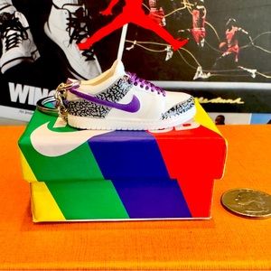Nike SB Dunk mini shoe keychain. Comes with Nike SB Dunk mini shoe box.